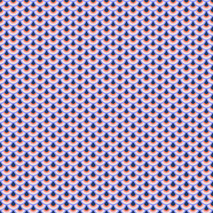 Fish scale abstract geometric groovy seamless pattern. Colorful circles 70s style nostalgic retro background. Summer flat vector illustration.