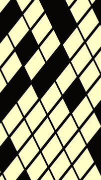 Black and white square pattern background vertical video animation