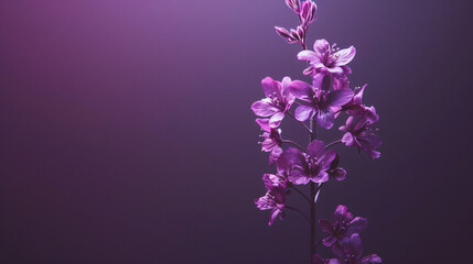 Flowers vertical composition purple flowers.