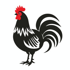 Rooster silhouette icon. Cockerel as a symbol 