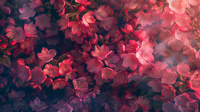 Flowers blooming pink