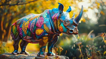 Foto auf Leinwand Fun rhinoceros © levit
