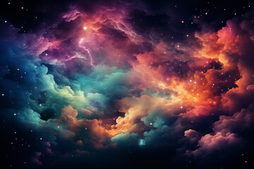 Fototapeta na wymiar Colorful space galaxy cloud. Stary night cosmos. Universe science astronomy. Supernova background wallpaper