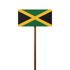 Schild mit der Flagge Jamaikas