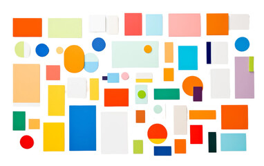 Vibrant Sticky Note Collection on white background