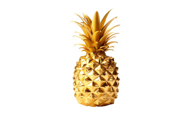 Ripe Golden Pineapple on white background
