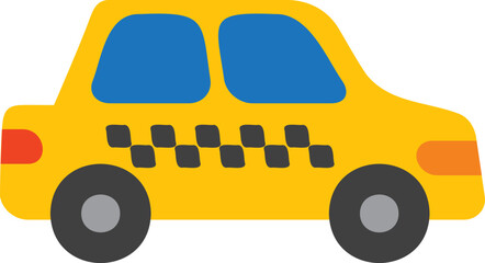 Yellow taxi car icon, vector illustration © Khai