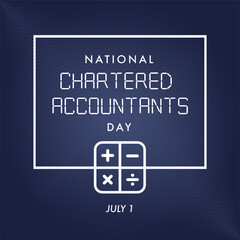 Happy National Chartered Accountants Day. background, banner, card, poster, template. Vector illustration.