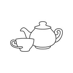 Kettle line icon, kitchen and teapot, kettle vector icon.