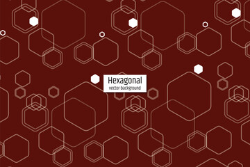 Abstract red hexagon background. Eps10 vector
