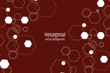 Obraz premium Abstract red hexagon background. Eps10 vector