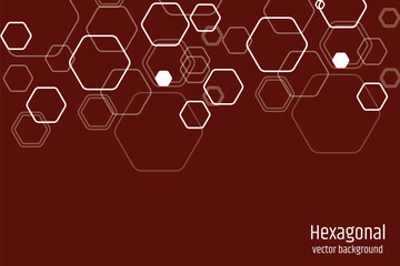 Abstract red hexagon background. Eps10 vector