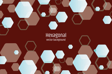 Abstract red hexagon background. Eps10 vector