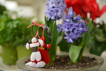 Spring March time new month martenitsa life season new beginning health tradition Balkan Bulgaria 