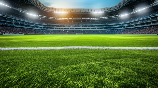 The energy and excitement of a soccer stadium artfully captured in this dynamic field texture.