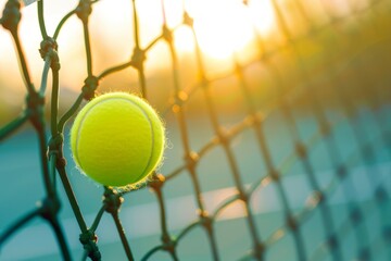 Vibrant tennis ball in a dazzling shade of greenish-yellow