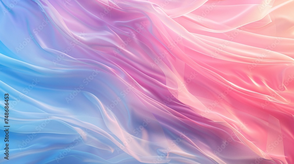 Poster breathtaking pink and blue gradient background, creating a soft and serene atmosphere for your desig