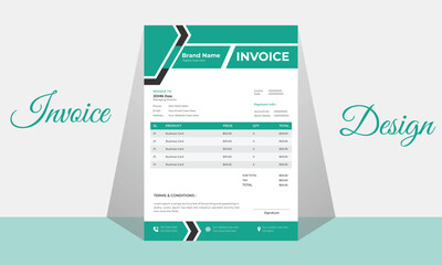 Invoice minimal design template Minimal Corporate Business Invoice design template vector illustration bill form price invoice Creative invoice template vector. business stationery design payment 
pro