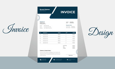 Invoice minimal design template Minimal Corporate Business Invoice design template vector illustration bill form price invoice Creative invoice template vector. business stationery design payment 
pro