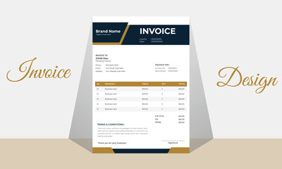 Invoice minimal design template Minimal Corporate Business Invoice design template vector illustration bill form price invoice Creative invoice template vector. business stationery design payment 
pro