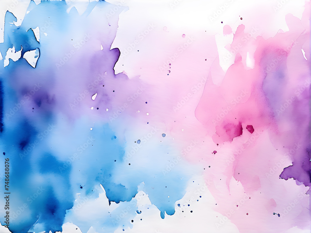 Poster watercolor-stain-splashed-on-a-textured-white-canvas-hues-bleeding-subtly-into-the-fabric-creating