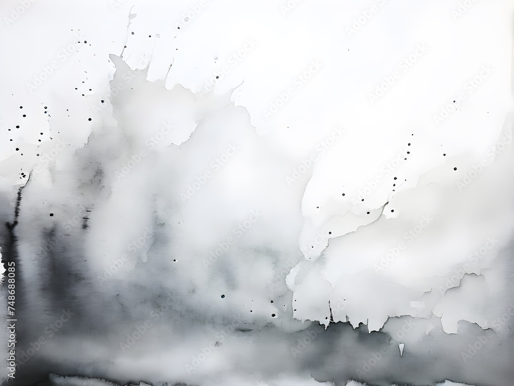 Poster watercolor-stain-resembling-a-soft-cloud-diffuse-edges-merging-with-the-pristine-white-background