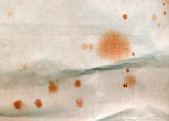 Vintage paper texture with stains. Old antique sheet paper. Announcement board. Blood drops. Retro...