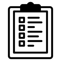 Clipboard witch Checklist, Wishlist Icon.