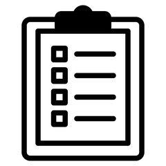 Clipboard witch Checklist, Wishlist Icon.