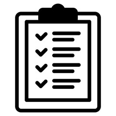 Clipboard witch Checklist, Wishlist Icon.