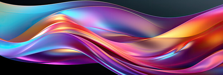 abstract background with colorful neon waves