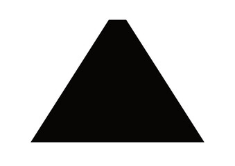 Isosceles trapeze isolated on transparent background. Trapezoid. Graphic element. Design element.