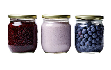 Mixed Nutrient Jar Creations on white background
