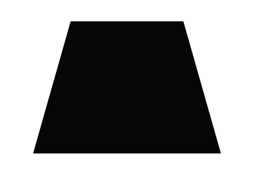 Isosceles trapeze isolated on transparent background. Trapezoid. Graphic element. Design element.