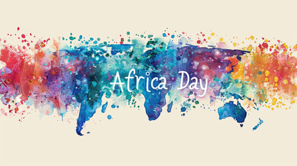 Fototapeta premium Africa Day, Hand-drawn elements add authenticity and charm 