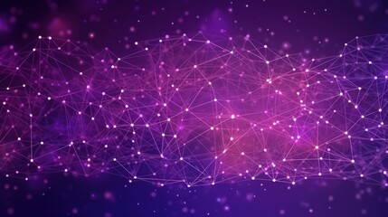 Fototapeta premium A purple abstract background with network connection lines.