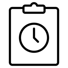 To-do list, clipboad, Papers, document with clock vector icon.