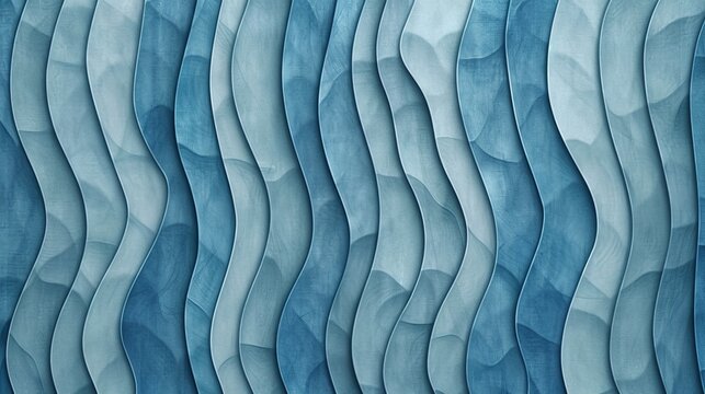 vibrant blue wavy design with sleek curves on a minimalist abstract background for a modern pattern