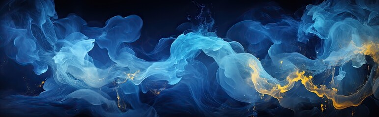 Blue smoke. Abstract background