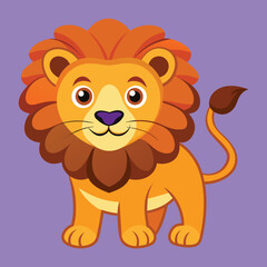 cute lion vector illustration 