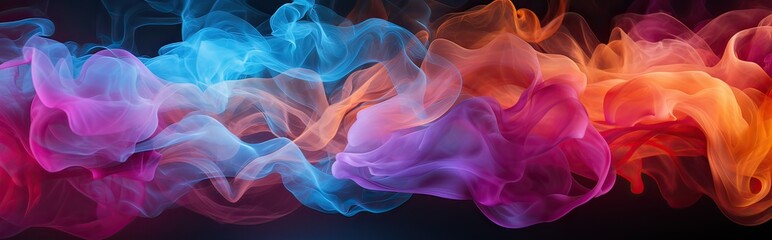 Fototapeta premium Merging multicolored smoke. Abstract background