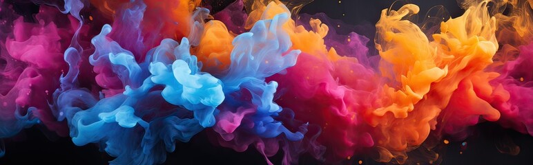 Multicolored smoke. Abstract background