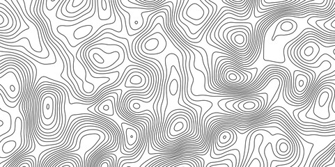 Abstract topographic contours map background. Panorama view gradient multicolor wave curve lines banner background design. Black-white background from Ocean topographic.