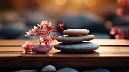 Zen stones and orchid