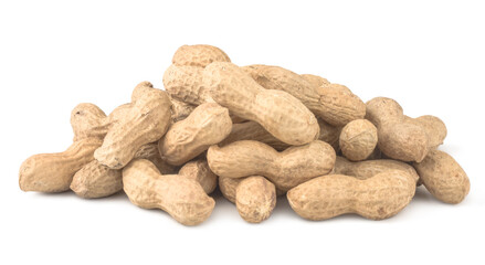Peanuts isolated on a white background