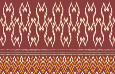 Ethnic abstract ikat art. Aztec ornament print. geometric ethnic pattern seamless  color oriental.  Design for background ,curtain, carpet, wallpaper, clothing, wrapping, Batik, vector illustration.