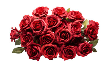 Red Roses Cluster Symbolizing Love on transparent background