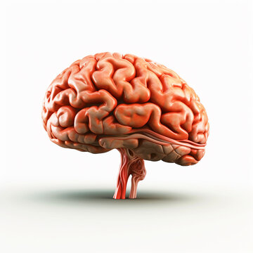 3d rendered illustration of brain - ai generative