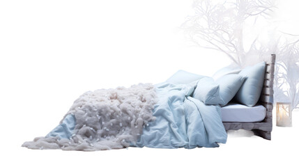 Restful Sleep in Winter Environment PNG with Transparent Background