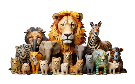 Animal Puzzle Extravaganza on transparent background
